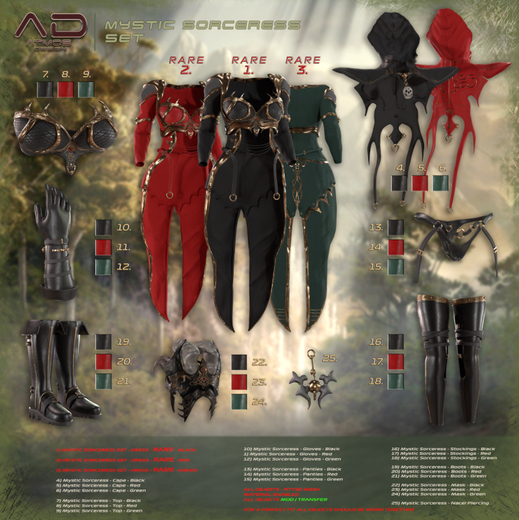 Second Life Marketplace 01 RARE Mystic DRESS Black [AD]